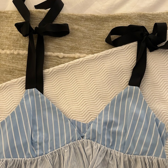 Zara mixed patter tie strap peplum top - Picture 2 of 5